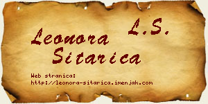 Leonora Sitarica vizit kartica